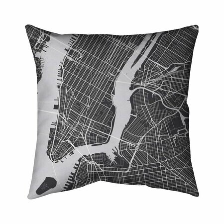 FONDO 26 x 26 in. New-York City Plan-Double Sided Print Indoor Pillow FO3332719